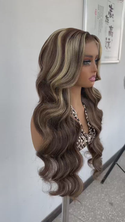 Pre Styled Ready To Wear Glueless Curly Human Hair Lace Front Wig 200% Full Density Customized Colour