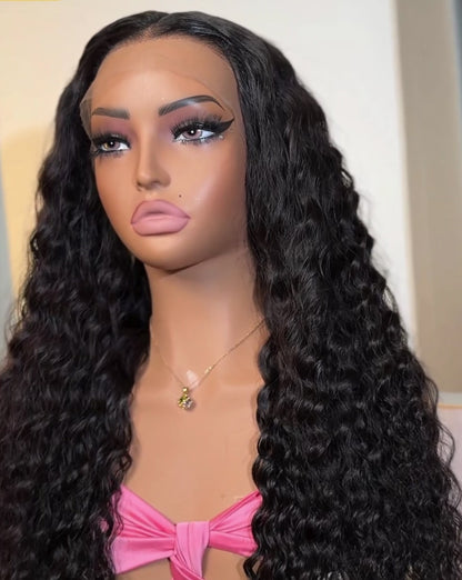 Chic Luxe Hair | 12A Raw Hair Loose Deep HD Lace Front Wig Natural Hairline Glueless Pre Styled Curly | 250% Density | 100% 12A Raw Human Hair