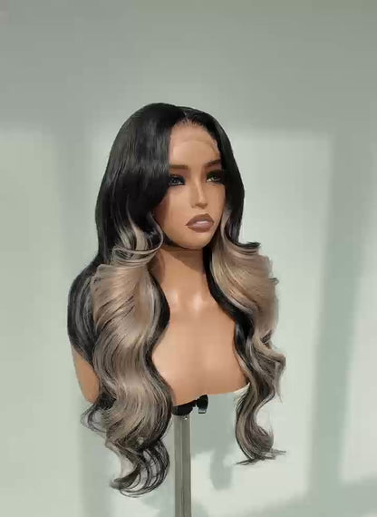 Chic Luxe Hair | Layered Cut Pre-Styled Pre-Everything Glueless Wig With Highlights 13x6 Lace | 300% Full Density | 100% Human Hair