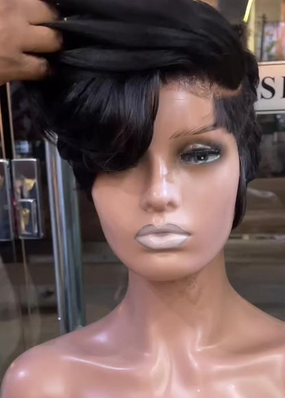 Chic Luxe Hair Pixie Cut Pre-Styled Ready To Wear Short Wig | 100% Human Hair