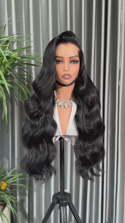 Chic Luxe Hair | Layered Cut Pre-Styled Pre-Everything M Hairline With Widow's Peak 13x6 Glueless Wig | 300% Full Density | 100% Human Hair