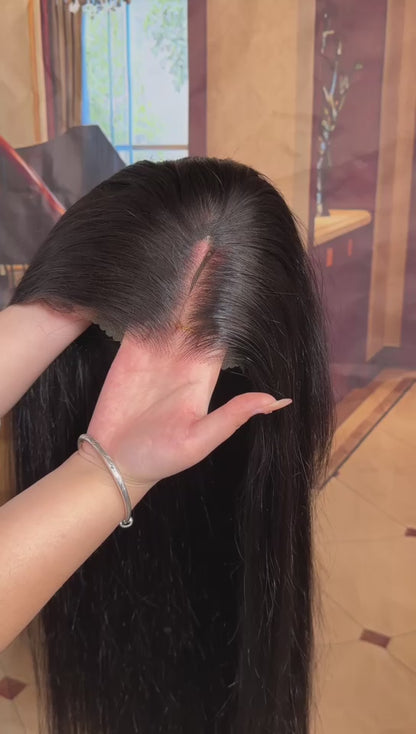 Single Donor Raw Vietnamese Glueless Pre Cut Lace 13x4 Ready To Wear Straight Human Hair Wig