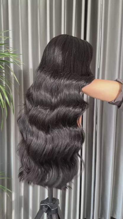 Chic Luxe Hair | Layered Cut Pre-Styled Pre-Everything M Hairline With Widow's Peak 13x6 Glueless Wig | 300% Full Density | 100% Human Hair