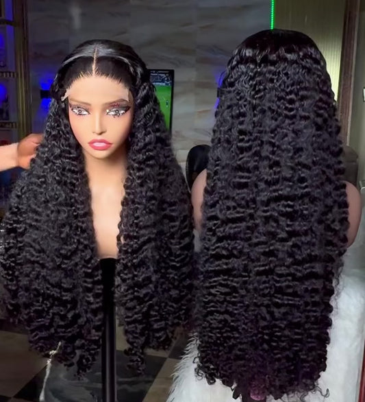 Burmese Curls Pre Styled Pre Cut Lace Ready To Wear Glueless Wig Full Density