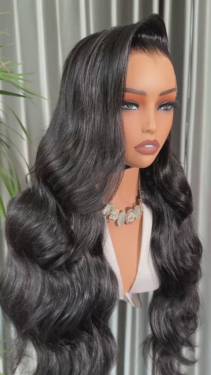 Chic Luxe Hair | Layered Cut Pre-Styled Pre-Everything M Hairline With Widow's Peak 13x6 Glueless Wig | 300% Full Density | 100% Human Hair