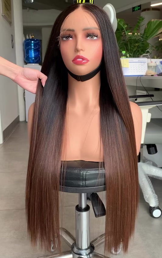 Raw Vietnamese SDD Pre Cut Lace Bone Straight Glueless Wig Full Density