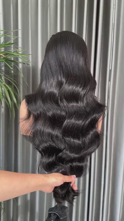 Chic Luxe Hair | Layered Cut Pre-Styled Pre-Everything M Hairline With Widow's Peak 13x6 Glueless Wig | 300% Full Density | 100% Human Hair