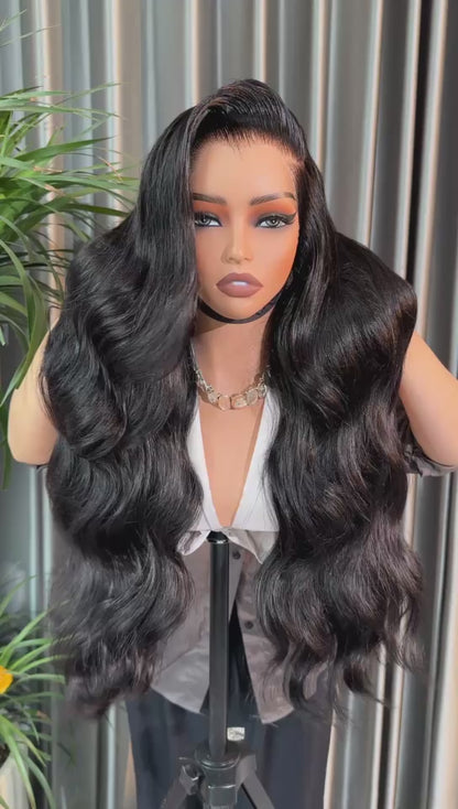 Chic Luxe Hair | Layered Cut Pre-Styled Pre-Everything M Hairline With Widow's Peak 13x6 Glueless Wig | 300% Full Density | 100% Human Hair