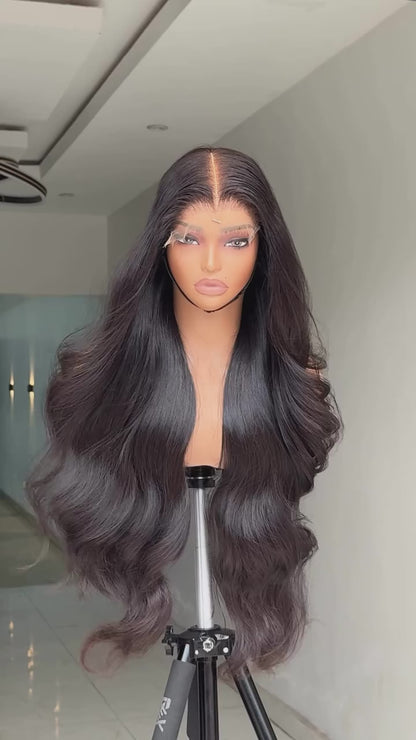 Raw Vietnamese SDD Body Wave Glueless Lace Front Wig 400% Density 30inch Wig