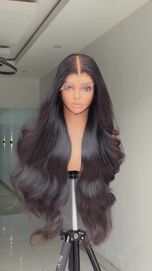 Raw Vietnamese SDD Body Wave Glueless Lace Front Wig 400% Density 30inch Wig