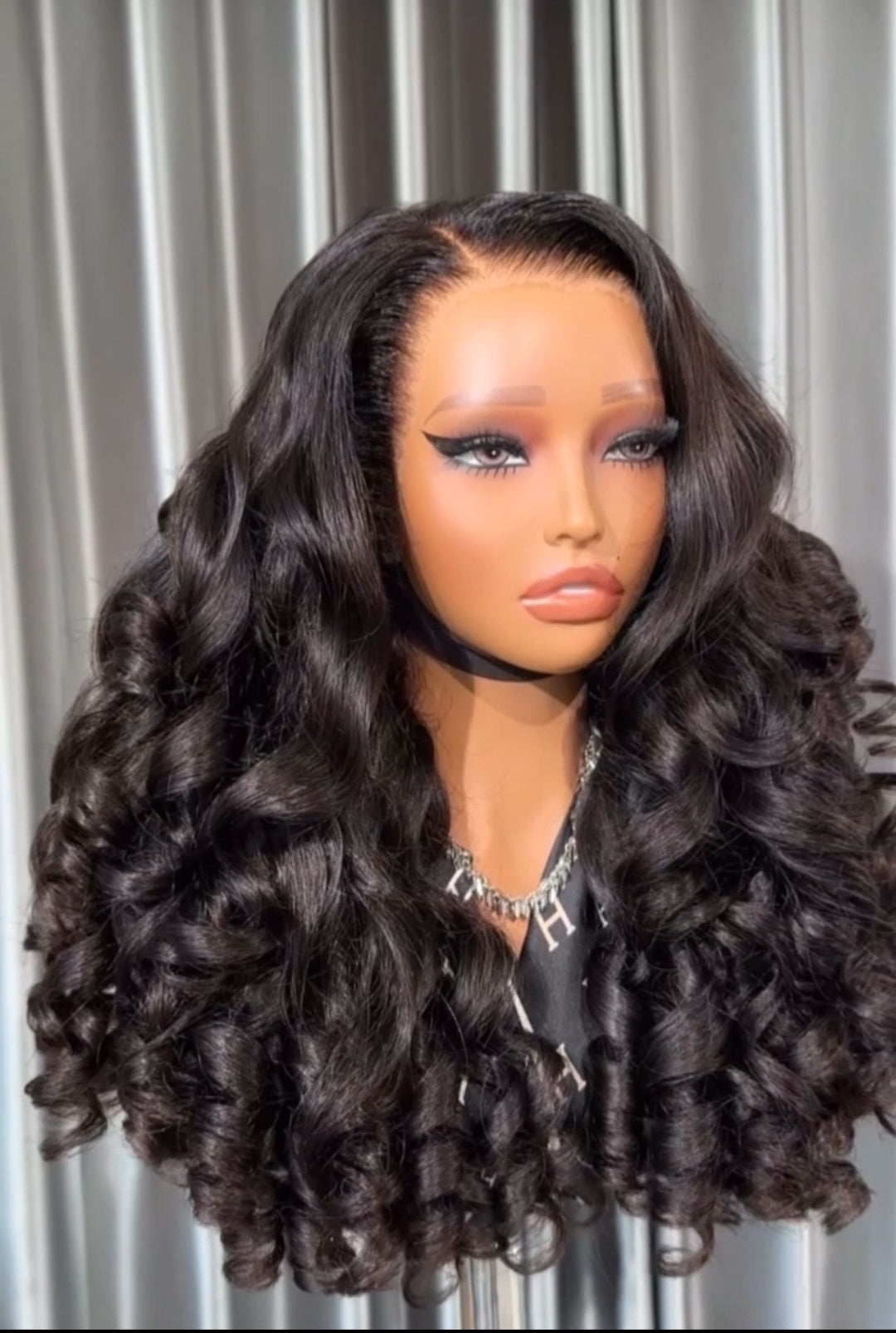 Chic Luxe Hair Pre-Styled Glueless Bouncy Curly Wig Ready To Wear| 100% Human Hair | 300% Full Density