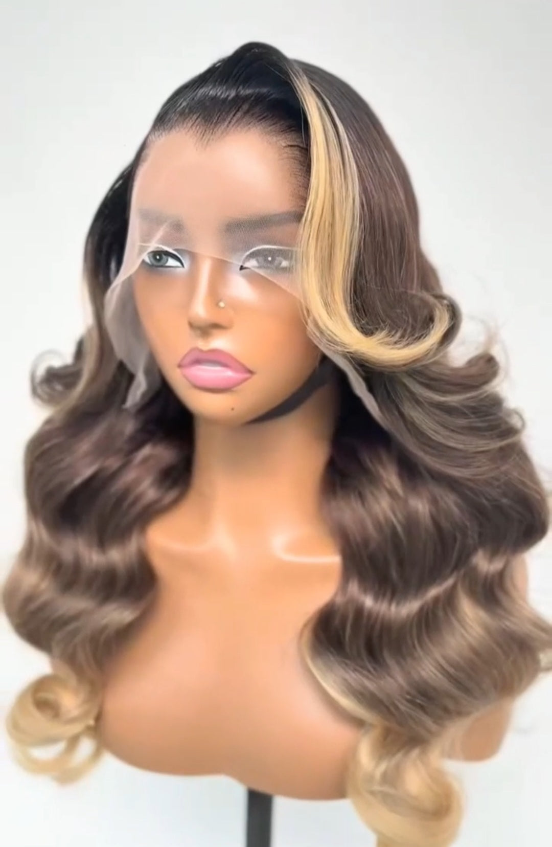 Chic Luxe Hair | Layered Cut Pre-Styled Pre-Everything M Hairline With Highlights 13x6 Glueless Wig | 300% Full Density | 100% Human Hair