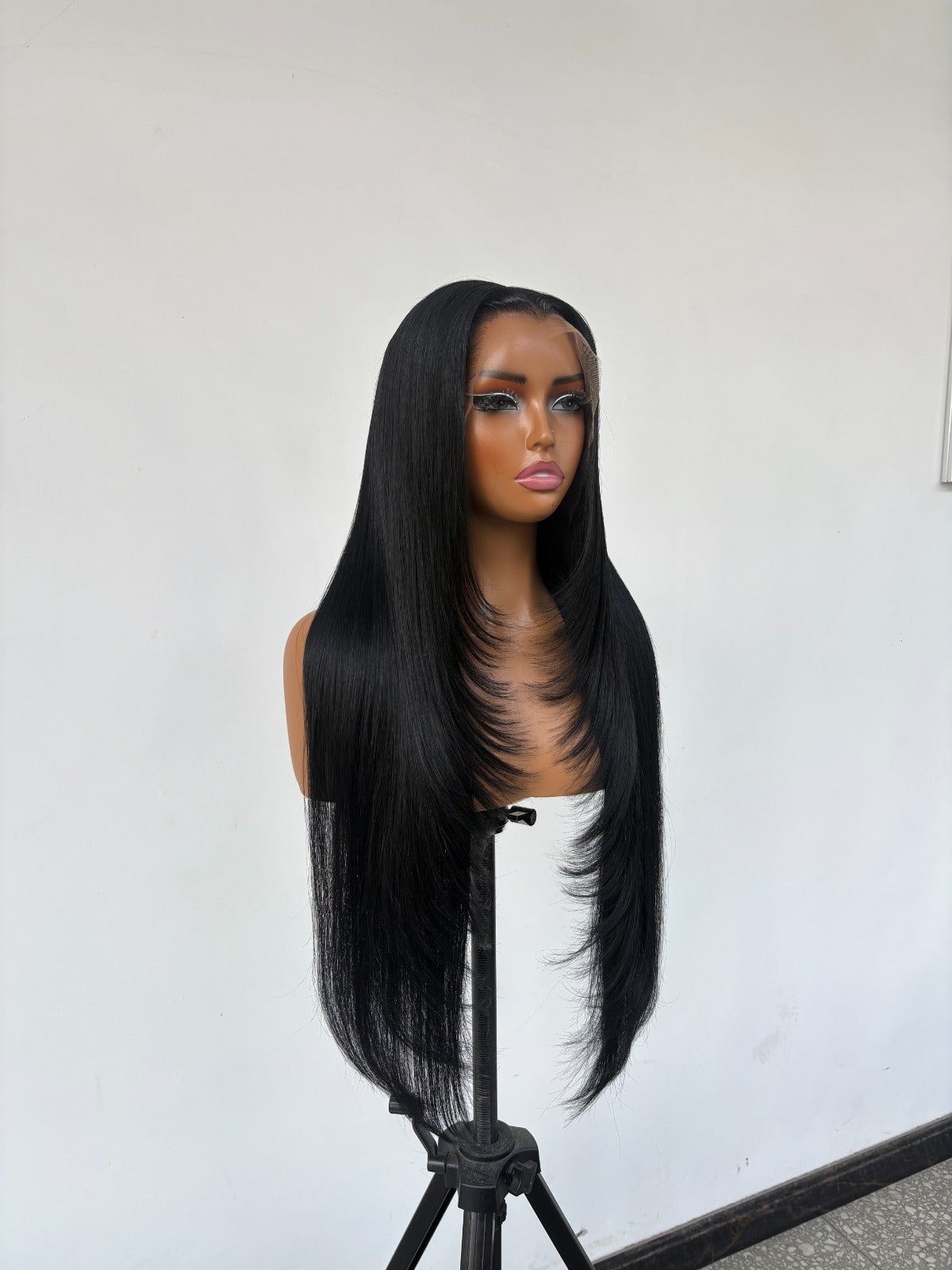 Chic Luxe Hair | Layered Cut Pre-Styled Pre-Everything M Hairline 13x6 Glueless Wig | 300% Full Density | 100% Human Hair