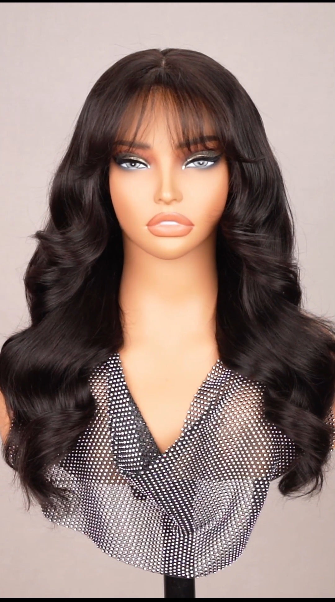 Chic Luxe Hair Glueless Ready To Wear Layered Cut With Bangs Wig | 100% Human Hair | 250% Density