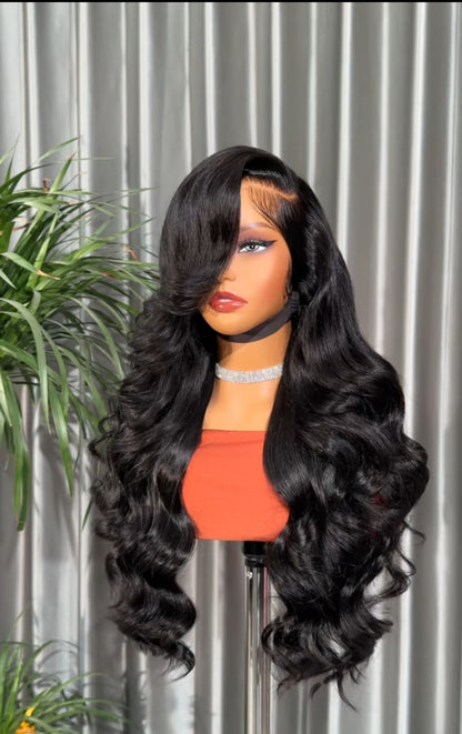 Chic Luxe Hair | Layered Cut Pre-Styled Pre-Everything M Hairline With Widow's Peak 13x6 Glueless Wig | 300% Full Density | 100% Human Hair