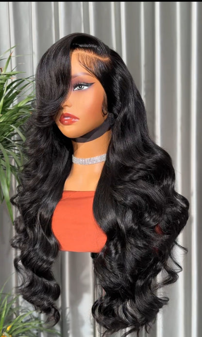 Chic Luxe Hair | Layered Cut Pre-Styled Pre-Everything M Hairline With Widow's Peak 13x6 Glueless Wig | 300% Full Density | 100% Human Hair