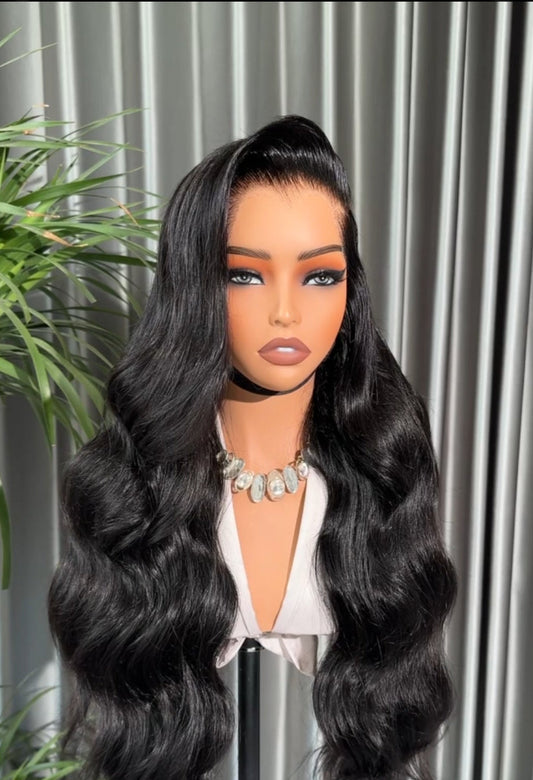 Chic Luxe Hair | Layered Cut Pre-Styled Pre-Everything M Hairline With Widow's Peak 13x6 Glueless Wig | 300% Full Density | 100% Human Hair