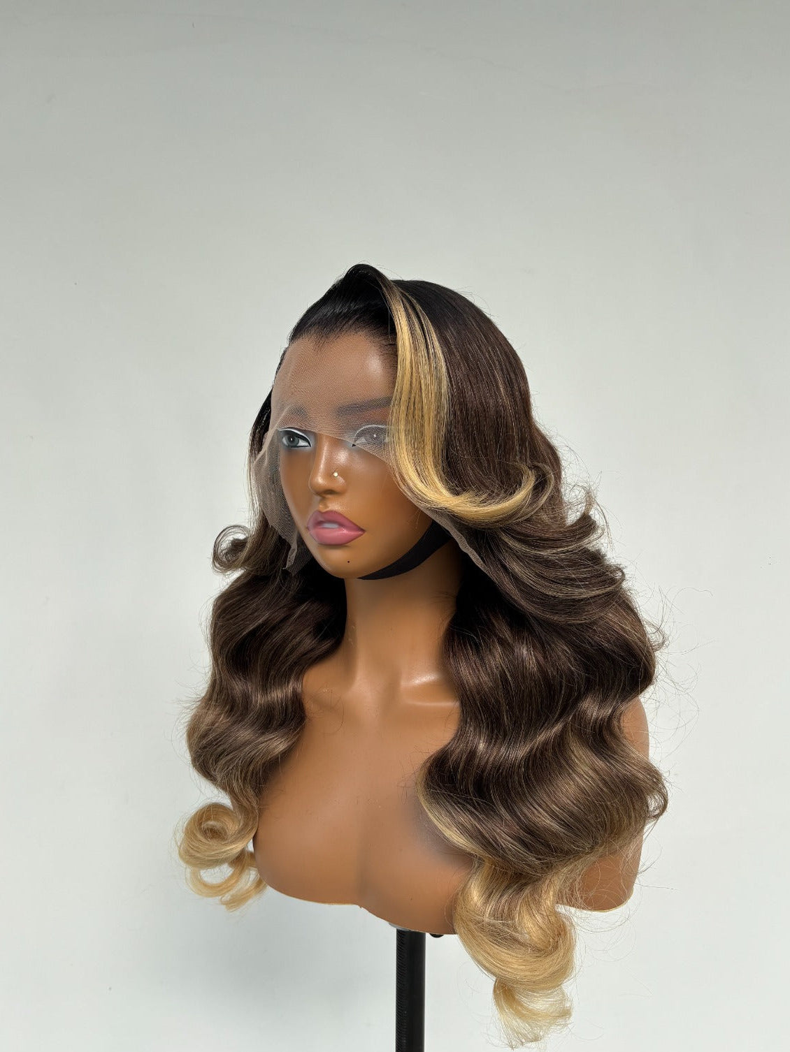 Chic Luxe Hair | Layered Cut Pre-Styled Pre-Everything M Hairline With Highlights 13x6 Glueless Wig | 300% Full Density | 100% Human Hair