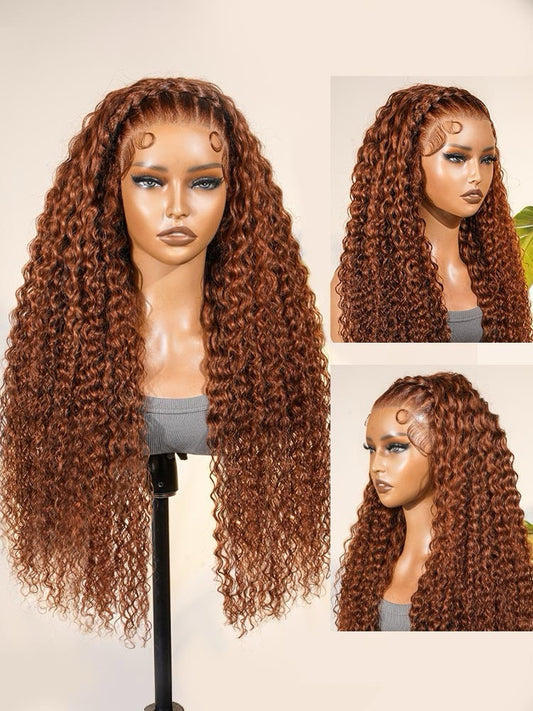 Human Hair Glueless Pre Styled Ready To Wear Lace Front 250% Density Curly Wig