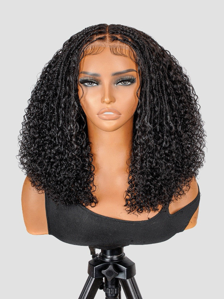 Human Hair Glueless Pre Styled Ready To Wear Lace Front 250% Density Curly Wig