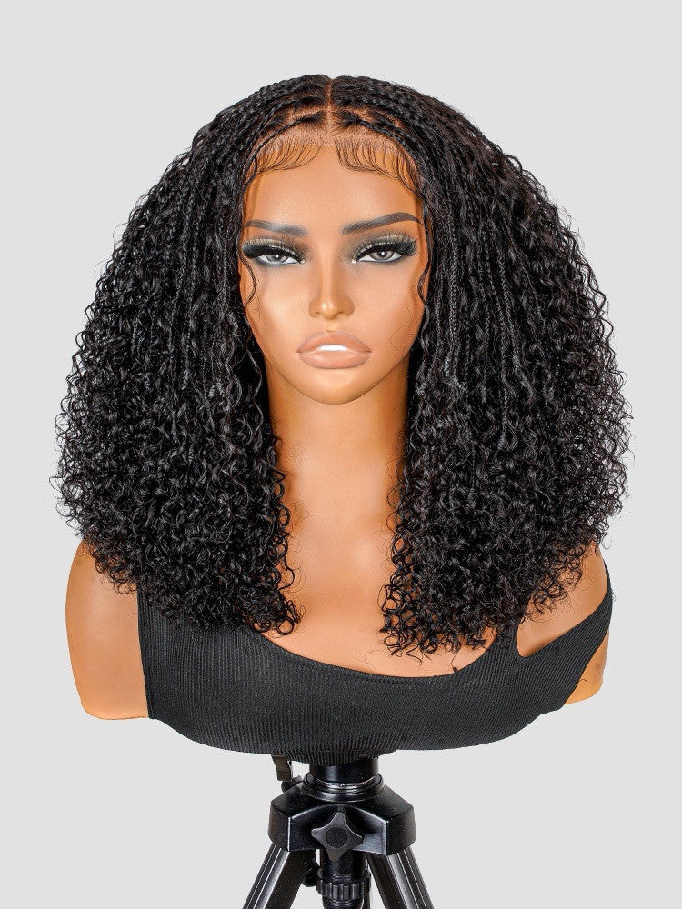 Human Hair Glueless Pre Styled Ready To Wear Lace Front 250% Density Curly Wig