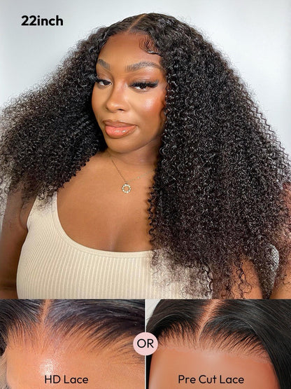 Human Hair Glueless Ready To  Wear Curly Luxurious 250% Full Density Long Wig