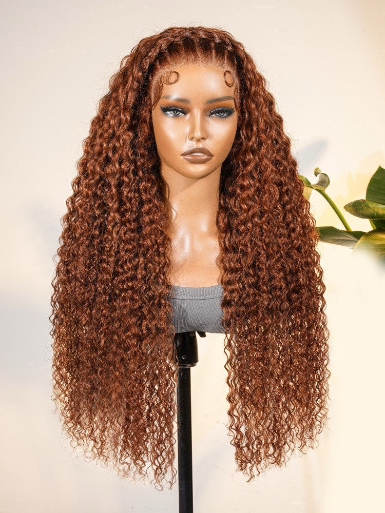 Human Hair Glueless Pre Styled Ready To Wear Lace Front 250% Density Curly Wig
