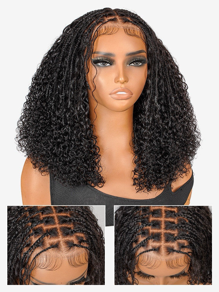 Human Hair Glueless Pre Styled Ready To Wear Lace Front 250% Density Curly Wig