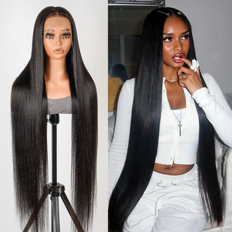 Human Hair Glueless Ready To  Wear Up To 40inch Straight 250%-300% Density Wig