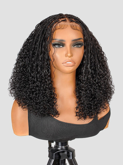 Human Hair Glueless Pre Styled Ready To Wear Lace Front 250% Density Curly Wig