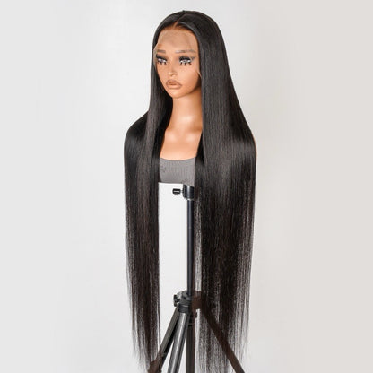 Human Hair Glueless Ready To  Wear Up To 40inch Straight 250%-300% Density Wig