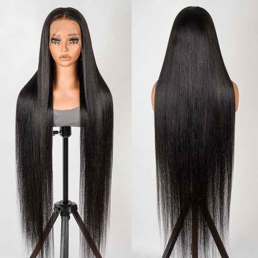 Human Hair Glueless Ready To  Wear Up To 40inch Straight 250%-300% Density Wig