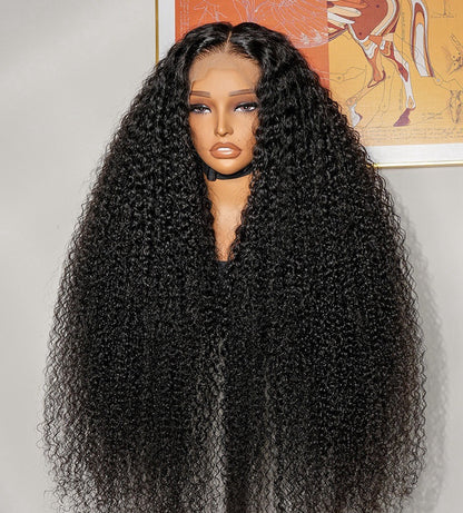 Human Hair Glueless Ready To  Wear Curly Luxurious 250% Full Density Long Wig