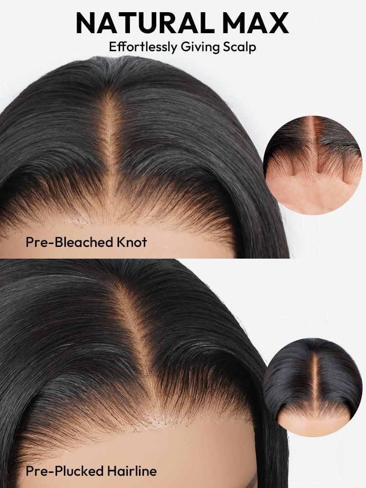 Human Hair Glueless Lace Front Pre Styled Loose Wave Wand Curl 250% Density Wig